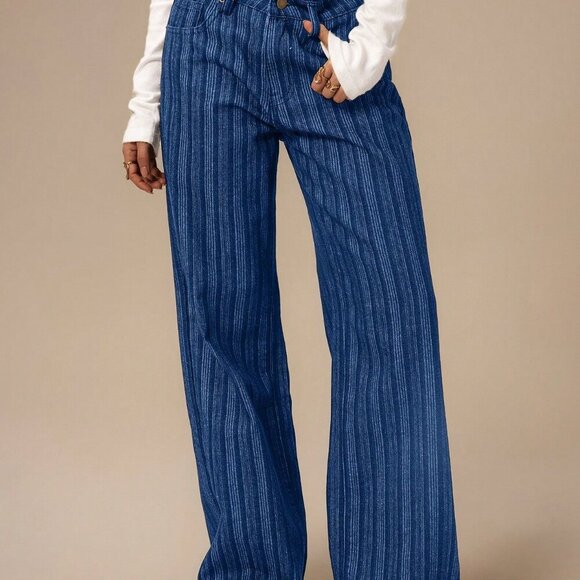 Blue Elegant Women's Denim Jeans - Picture 3 of 7